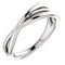 Platinum Free-Form Abstract Criss Cross Ring