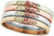 Ave 369 10k Rose Gold Rosebud Stackable Ring, 12k Rose and Green Gold Black Hills Gold