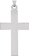 Latin Cross Rhodium-Plated 14k White Gold Pendant(42X25MM)