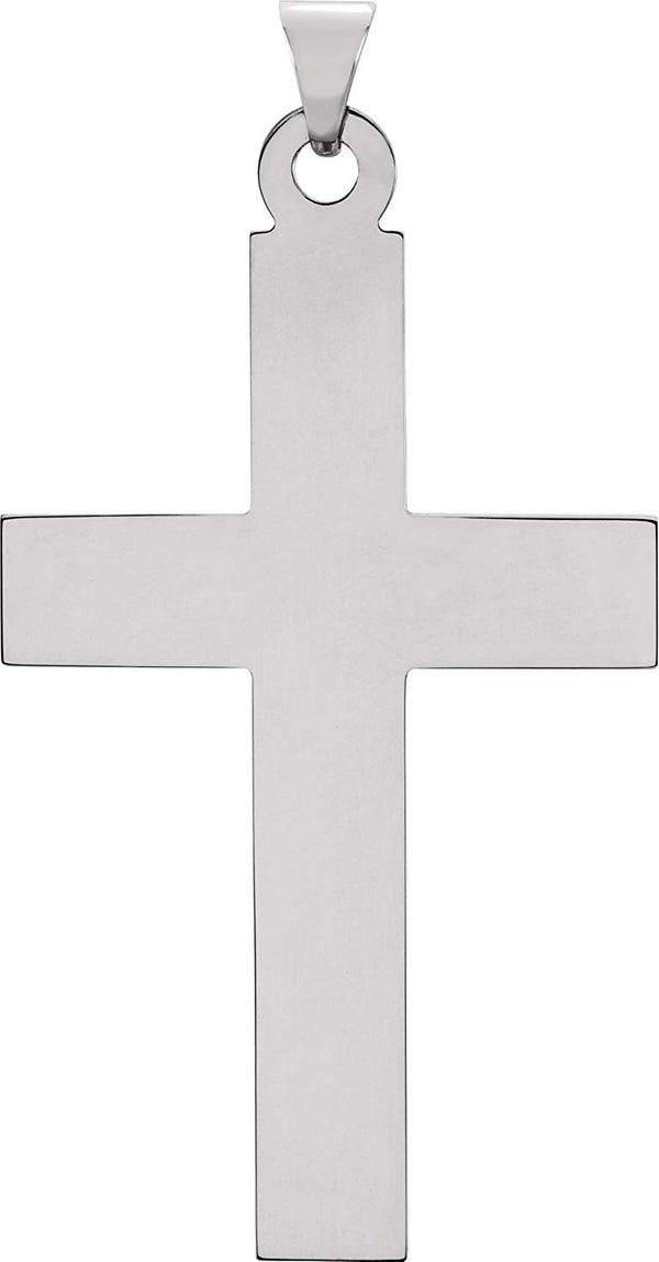 Latin Cross Rhodium-Plated 14k White Gold Pendant(26.8X14MM)