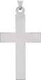 Latin Cross Rhodium-Plated 14k White Gold Pendant(22.3X12MM)