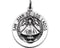 Rhodium Plated Sterling Silver Round San Juan de Los Lagos Medal (18.25 MM)