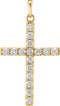 Diamond Cross Pendant, 14k Yellow Gold (0.25 Ctw, Color GH, Clarity I1)