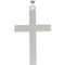 Childrens Rhodium Plate 14k White Gold Cross Pendant with Embossed Cross Inside the Cross