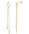 Geometric Chain Earrings, 14k Yellow Gold