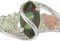 The Men's Jewelry Store (for HER) Mystic Fire Topaz Marquise Wrap Ring, Sterling Silver, 12k Green and Rose Gold Black Hills Gold Motif, Size 5.5