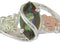 Sterling Silver .90 Ct Mystic Fire Ring with 12k Green and Rose Black Hills Gold Motif