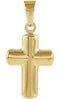 Latin Hollow Cross 14k Yellow Gold Pendant