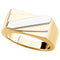 Men's 10k Yellow and White Gold Flat Top Ring