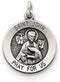 Sterling Silver Antiqued St. John Medal (22X16MM)