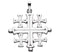 Jerusalem Cross 14k White Gold Pendant