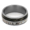 Deer Antler, Buckeye Burl Wood 8mm Comfort-Fit Matte Titanium Wedding Band