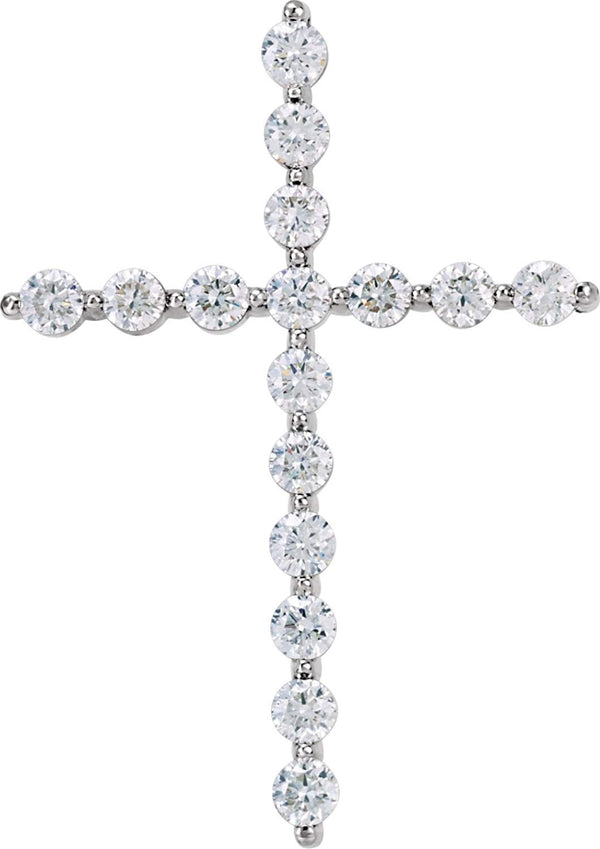 Platinum Diamond Cross Pendant (.25 Ctw, G-H Color, I1 Clarity)