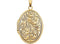 Yellow Gold Plated Sterling Silver Embossed Oval Locket