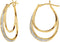 Diamond Hoop Earrings, 14k Yellow Gold (1/10 Ctw, Color G-H, Clarity I1)