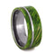 Green Box Elder Wood, Titanium Pinstripe 8mm Comfort-Fit Wedding Band