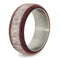 Deer Antler and Ruby Redwood 9mm Comfort-Fit Titanium Wedding Band