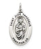 Sterling Silver Saint Jude Thaddeus Medal (32X18MM)