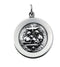 Rhodium Plated Sterling Silver Baptismal Medal (18.75 MM)