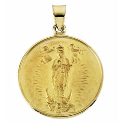 18k Yellow Gold Guadalupe Medal (13 MM)