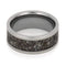 Dark Tone Deer Antler Inlay 9mm Comfort-Fit Titanium Ring