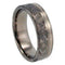 Gibeon Meteorite, Platinum Pinstripe 9mm Comfort Fit Titanium Wedding Band, Size 10