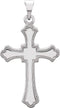 Quadrate Cross 14k White Gold Pendant