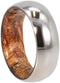 Zebrawood Inlay 8mm Comfort Fit Titanium Wedding Band, Size 10