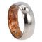 Zebrawood Inlay 8mm Comfort Fit Titanium Wedding Band, Size 10.25