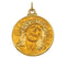 14k Yellow Gold Round Face of Jesus (Ecce Homo) Medal (21 MM)