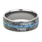 Turquoise, Deer Antler 8mm Comfort-Fit Titanium Band