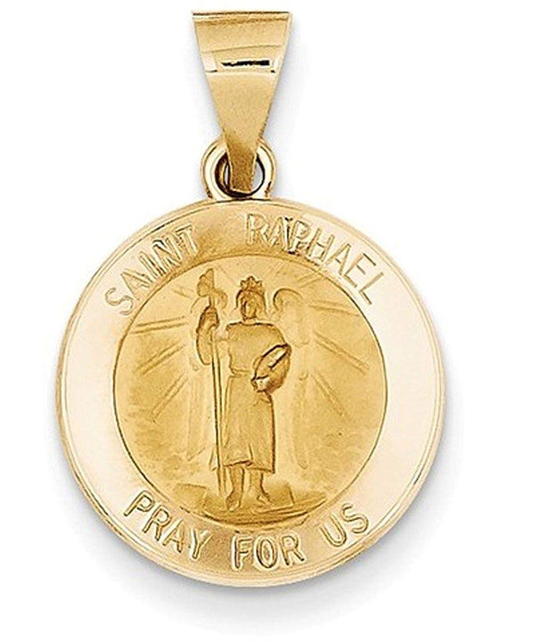 14k Yellow Gold St. Raphael Medal Pendant(18X16MM)