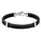 Signature Cable Collection Titanium and Black Memory Two Cable Bracelet, 8" (7MM)