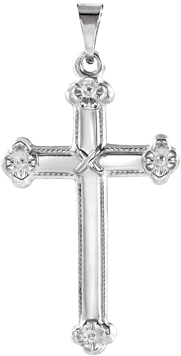 Platinum Resurrection Cross Pendant