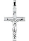 Petite INRI Crucifix 14k White Gold Pendant (17.5X11MM)