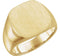 Men's Closed Back Square Signet Ring, 14k Yellow Gold (10mm)