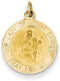 14k Yellow Gold Our Lady of Mount Carmel Medal Charm (20X15MM)