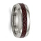 Edward Mirell Stainless Steel Red Carbon Fiber 8mm Comfort-Fit Band