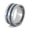 Turquoise Inlay 10mm Comfort-Fit Titanium Band