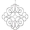 20-Stone Diamond Scroll Filigree Sterling Silver Pendant (1/10 Ctw)