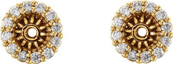 Diamond Cluster Earring Jackets, 14k Yellow Gold (4.6 MM) (0.16 Ctw, G-H Color, I2 Clarity)