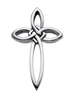 Everlasting Cross Rhodium-Plated 14k White Gold Pendant (36.75X23.75 MM)