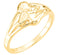 Angel with Dove Holy Ghost Ring 18k Yellow Gold