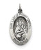 Sterling Silver Antiqued Our Lady Of Mt. Carmel Medal (24X13MM)