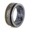 Gibeon Meteorite, Honduran Rosewood Burl, Dinosaur Bone 9mm Comfort-Fit Titanium Wedding Band