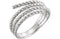 Spiral Wrap Rope Ring, Rhodium-Plated 14k White Gold