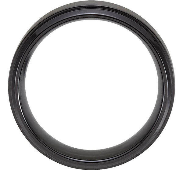 Satin Black Titanium Center 9mm Comfort Fit Band