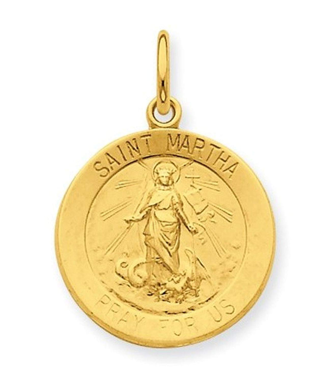 Sterling Silver and 24k Gold -plated St. Martha Medal