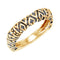 Raised Tribal Pattern 4.5mm Stackable 14k Yellow Gold Ring