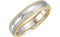 14k Yellow and White Gold Double Milgrain 5.5mm Comfort Fit Band